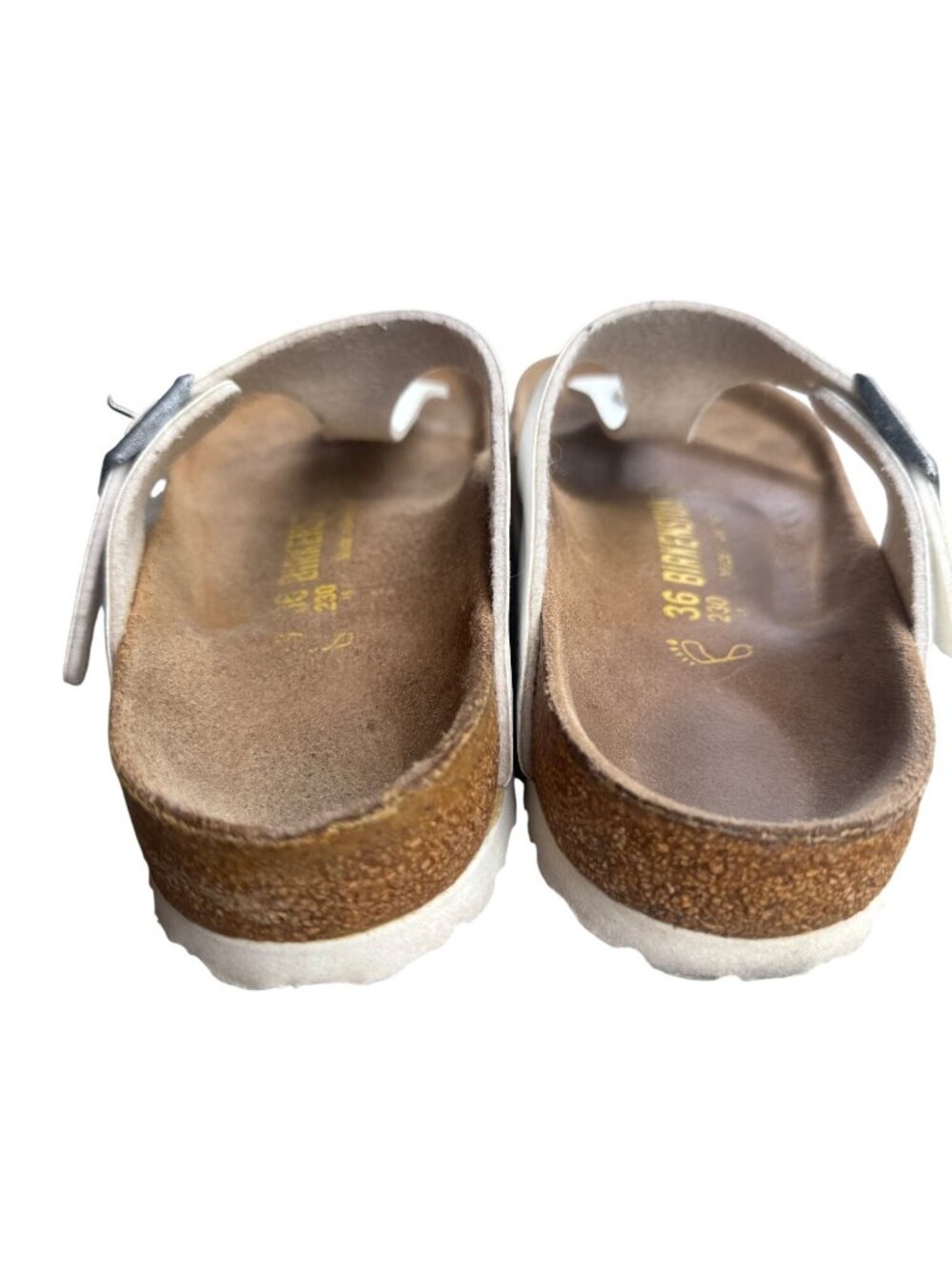 Birkenstock Gizeh White Thong Sandals Women EU 36 US 5 Cork Footbed - Picture 5 of 14